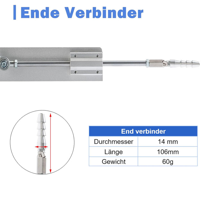 Hubkolbenmotor Linearaktuator DC 24V DIY Motor Hub 3cm-15cm 120rpm mit Drehzahlregler und Ende Verbi