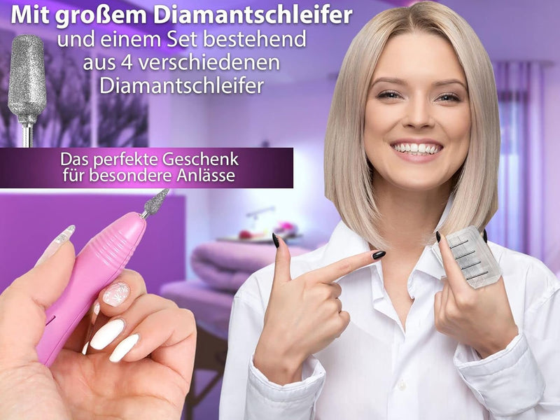 Fusspflegegerät Fusspflege Fräser Set mit grossem Diamantschleifer für die grossflächige Hornhautent