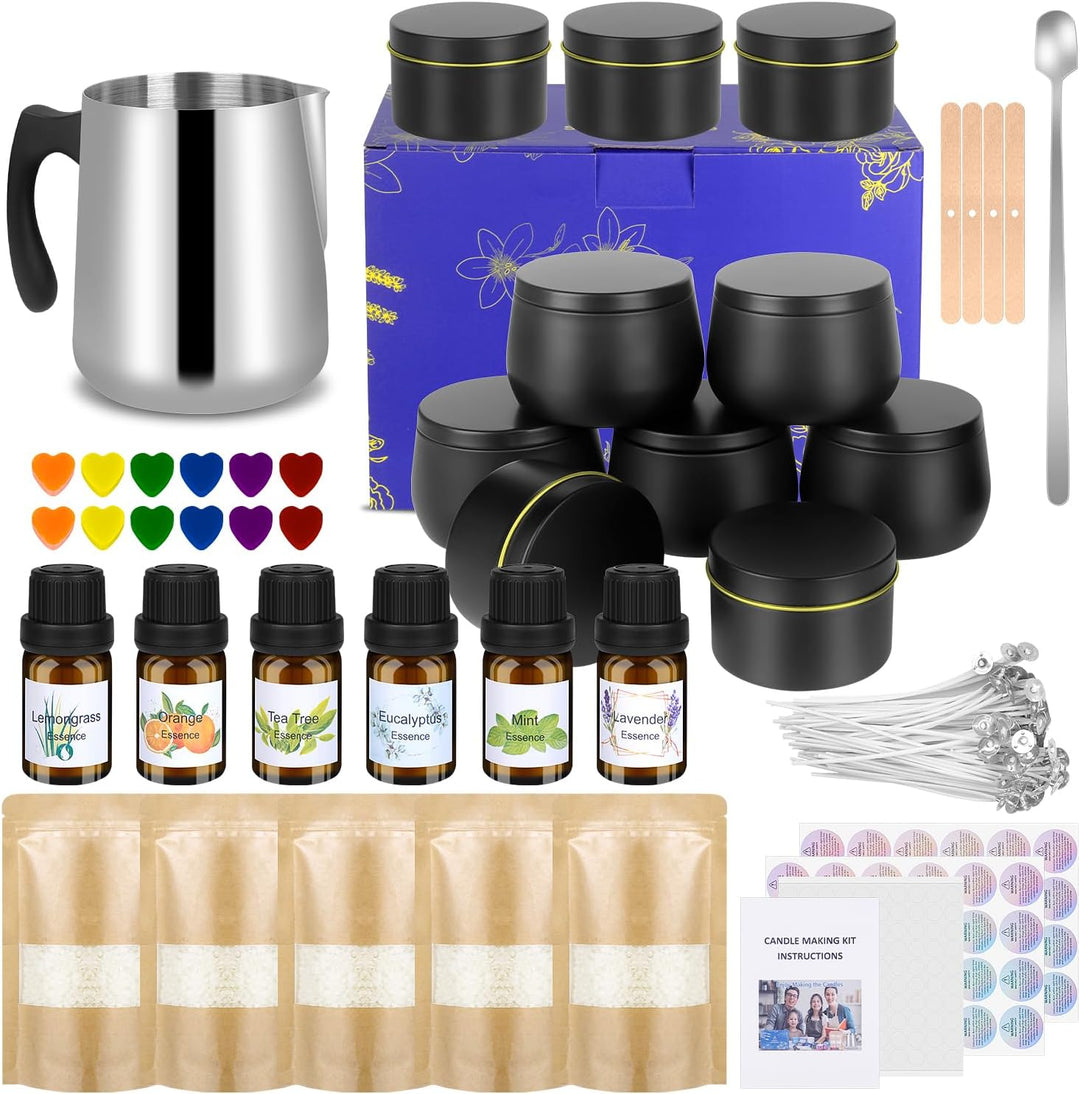 Supersun Kerzen Selber Machen Set für Erwachsene Kinder DIY Kerzenherstellung Kit Duftkerzen Giessen