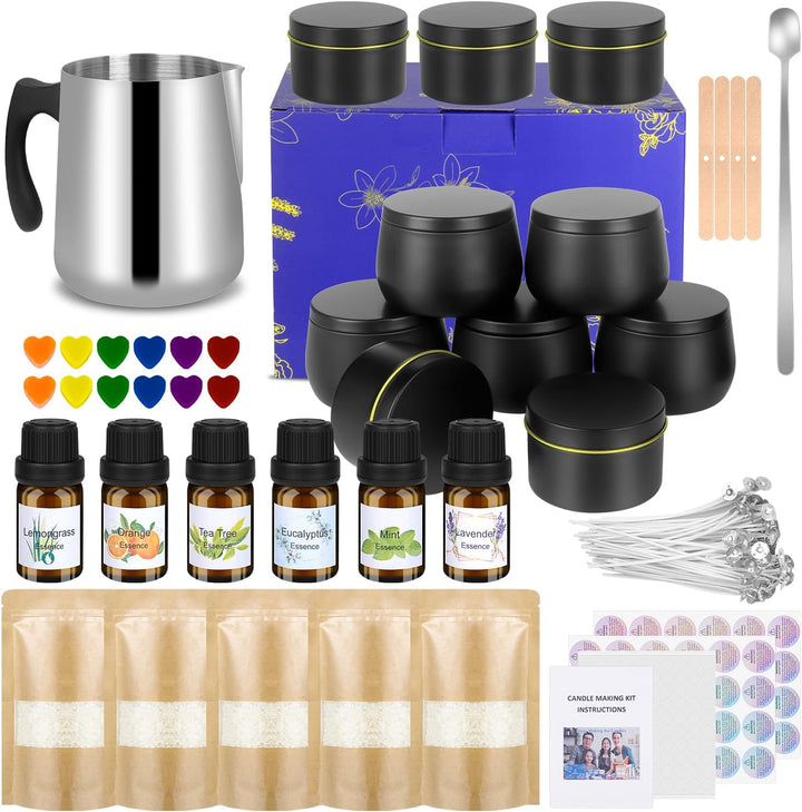 Supersun Kerzen Selber Machen Set für Erwachsene Kinder DIY Kerzenherstellung Kit Duftkerzen Giessen