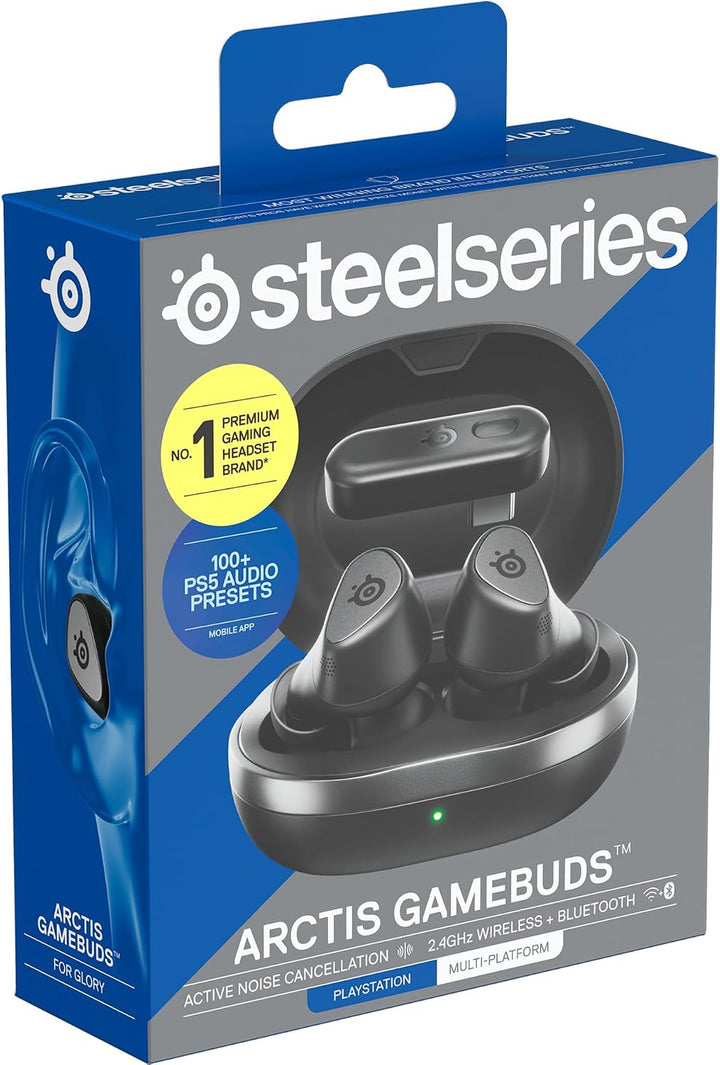 SteelSeries Arctis GameBuds™ Gaming-Headset für PlayStation, kabellos, 2,4 GHz + BT5.3, aktive Geräu