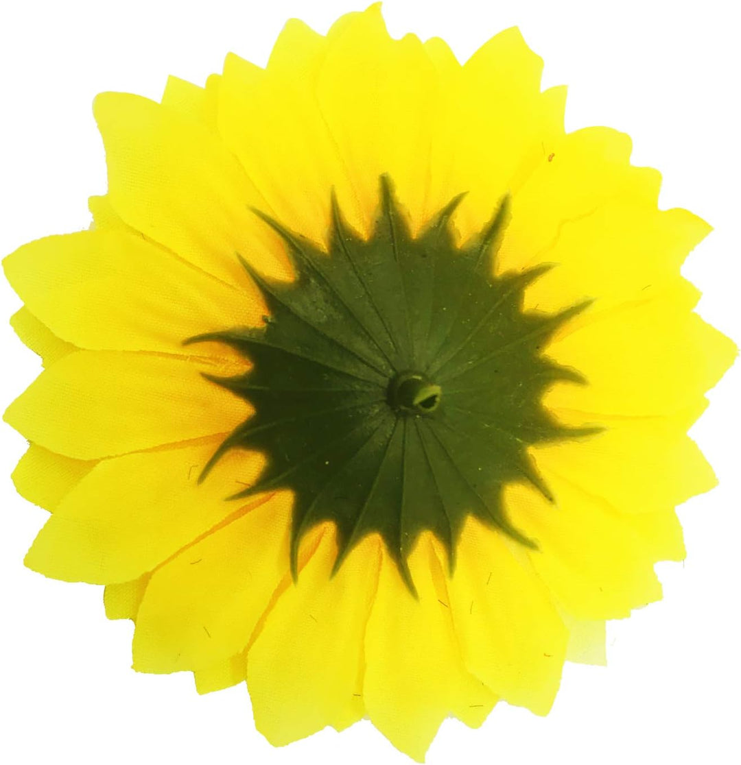 Woohome 120 Stück Künstliche Sonnenblumen 7CM und 9CM Kunstblumen Sonnenblumen Plastik Sonnenblume K