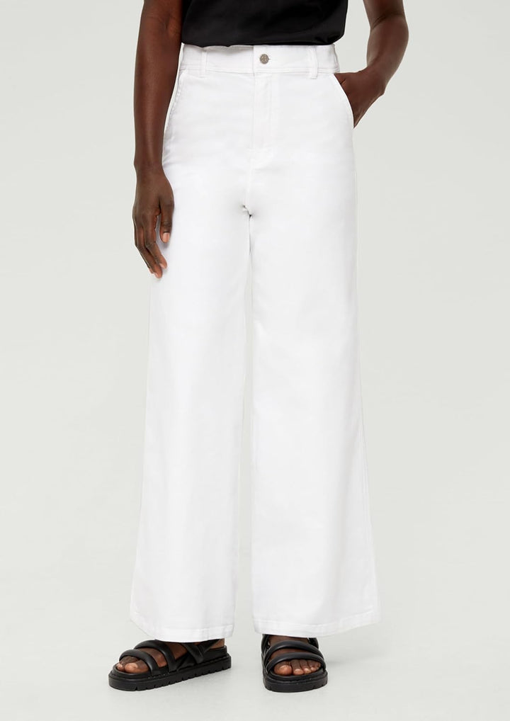 s.Oliver Women's Jeans, Suri Wide Leg, White, 36/30