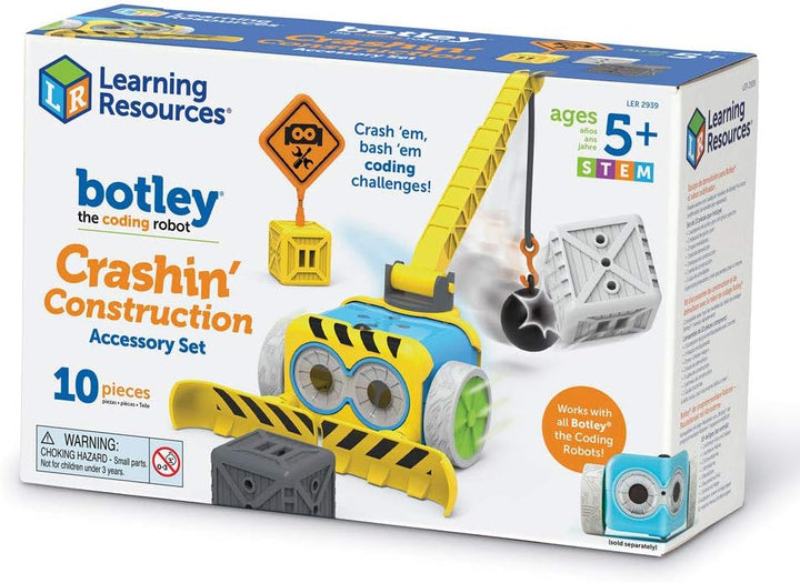 Learning Resources Botley Baustellen-Zubehörset mit Abrissbirne, Ab 5 Jahren, Erweiterung für progra