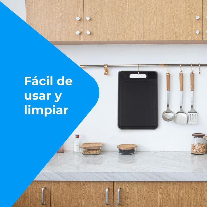 NK Auftaubrett für Lebensmittel + Schneidebrett (4-in-1), Auftauen, Schneiden, Reiben von Gewürzen u