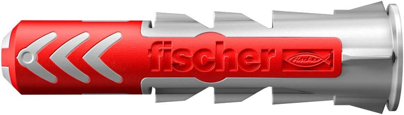 fischer RED-BOX DUOPOWER, Sortimentbox mit 280 DUOPOWER Dübeln & DUOPOWER 6 x 30, handliche Runddose