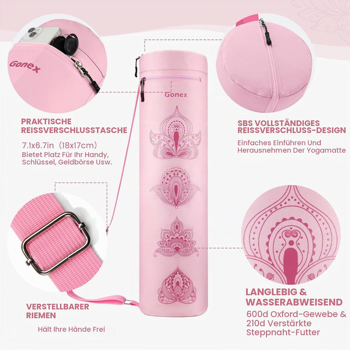 Gonex Yogatasche, Yogamatte Tasche Durchgehender Reissverschluss für Robuste wasserdichte Yogamatten