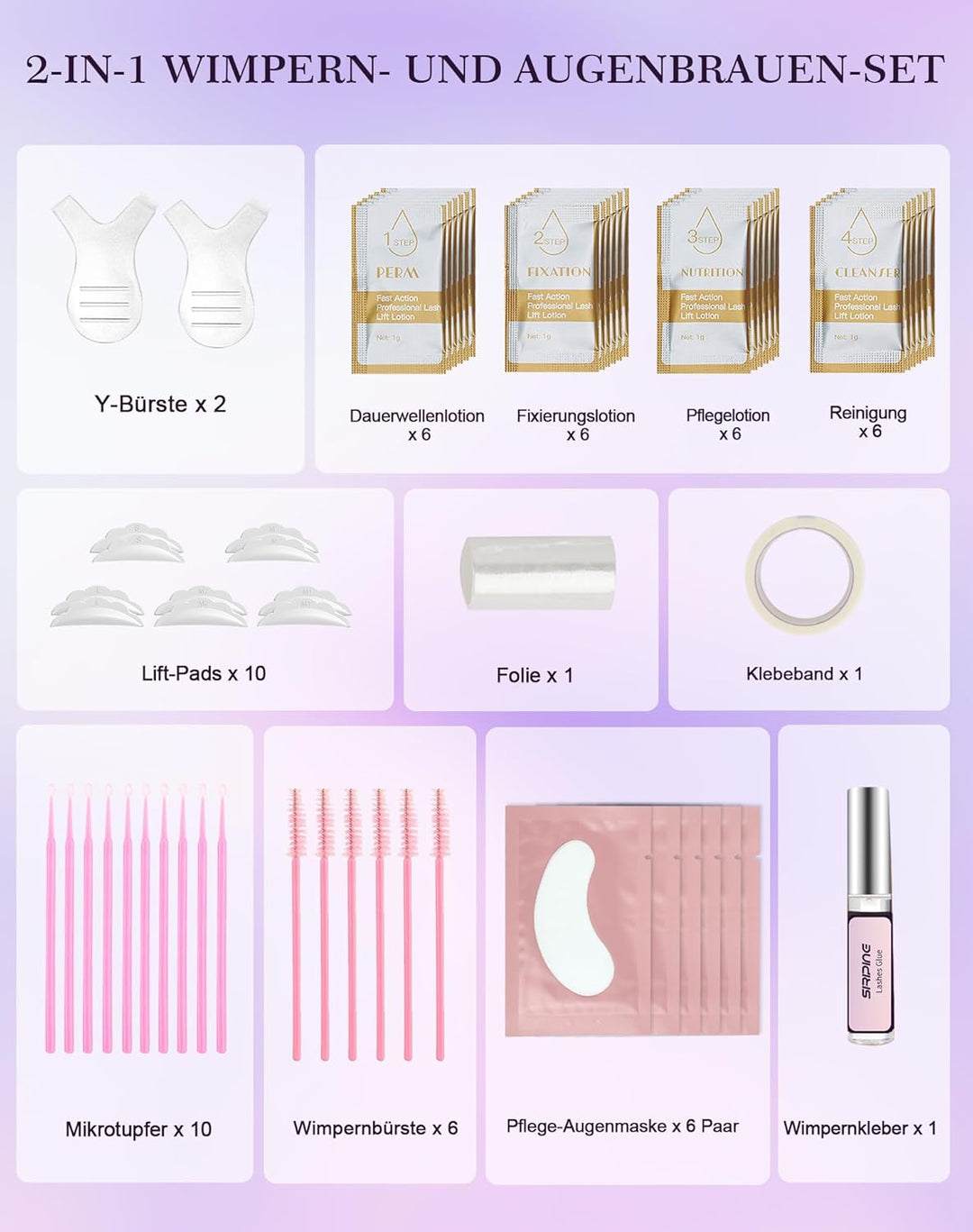 Wimpernlifting Set, 5 Sets Aktualisiertes Lash Lifting Set Professionell, Natürliche Locke Lash Lift