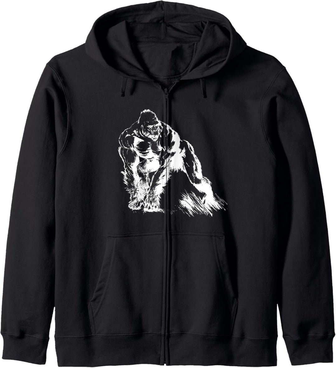 Buff Alpha Silberrücken Gorilla Art Design Kapuzenjacke