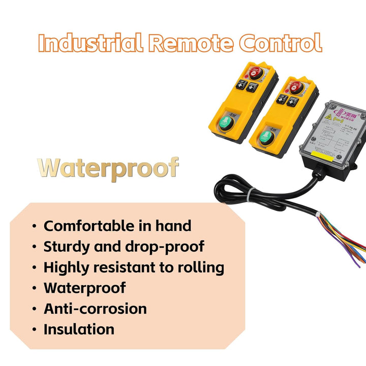 Industrial Hoist Cran Remote Control Wireless Waterproof Electric Lift Hoist Radi Transmitter Receiv