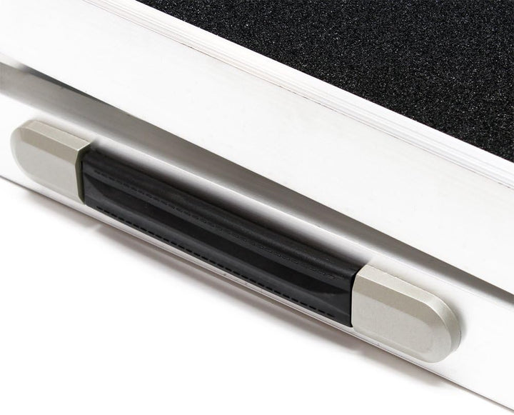 Wiltec Hunderampe faltbar, 183 x 49 cm, geklappt 92 x 49 cm, aus Aluminium, rutschsicher, Traglast b