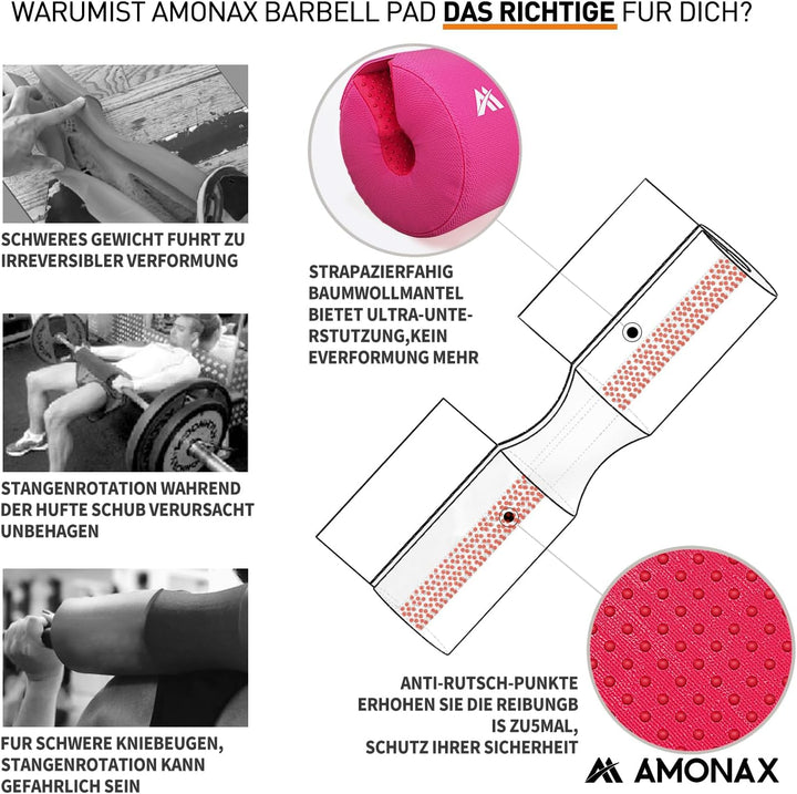 Amonax langhantel polster, extra dicke nackenpolster langhantel- Barbell Pad nackenschutz für hip th
