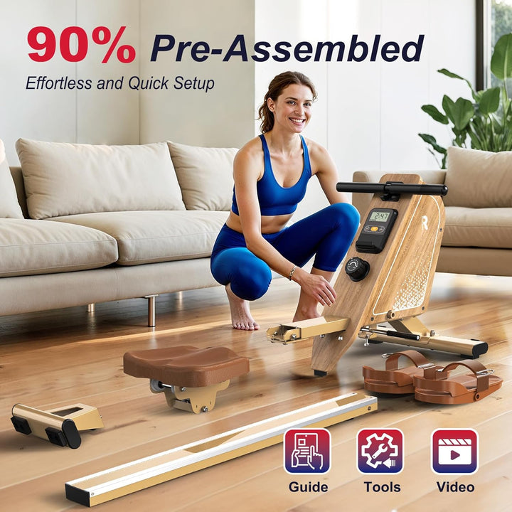 Rudergerät für Zuhause OR3,Magnetisches Rudergeräte mit Bluetooth Monitor,16 Resistance Levels,Kompa
