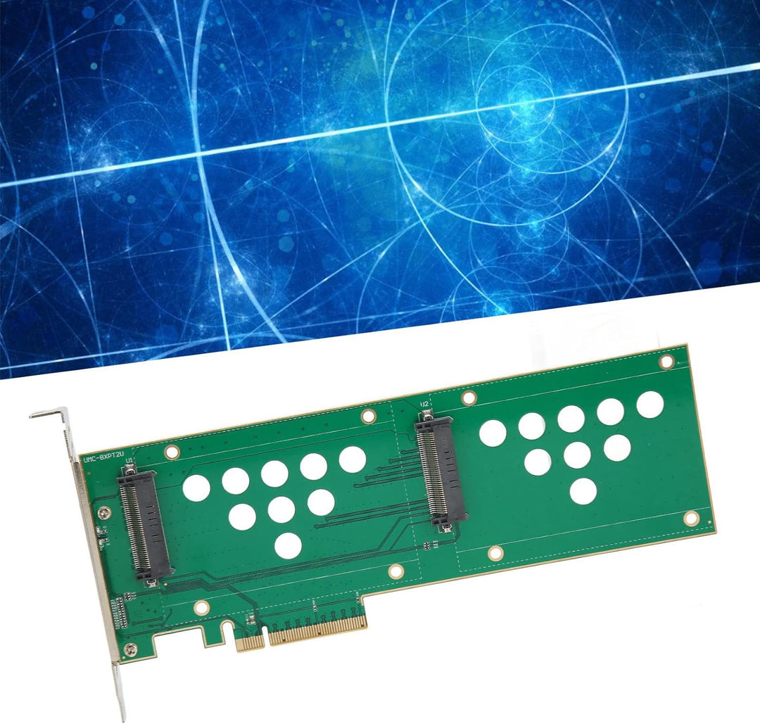 U.2 PCIe NVMe Adapter, U.2 PCIe SSD Riser Card, U.2 zu PCIe 3.0 4.0 X8 X16 SSD Adapterkarte 40Gbps D