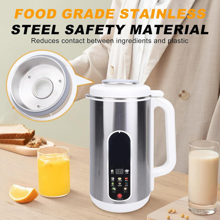Gugxiom Pflanzenmilchbereiter, 1200 ml Automatische Nussmilch Maschine, Sojamilch Maschine, für Selb