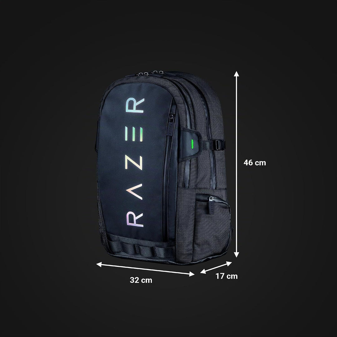 Razer Rogue V3 Backpack (15.6") - Kompakter Reise Rucksack (Fach für Laptop bis 15 Zoll, Abriebfest,