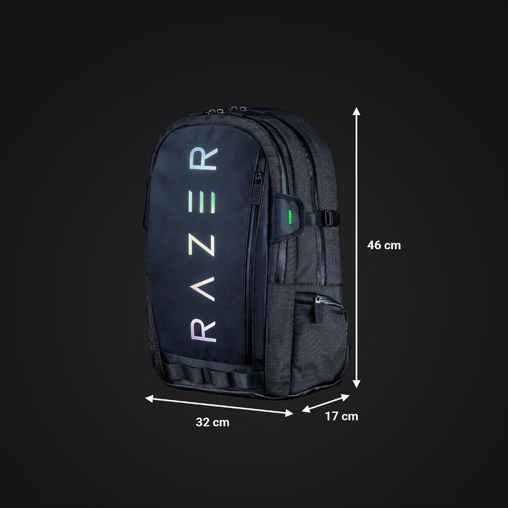Razer Rogue V3 Backpack (15.6") - Kompakter Reise Rucksack (Fach für Laptop bis 15 Zoll, Abriebfest,