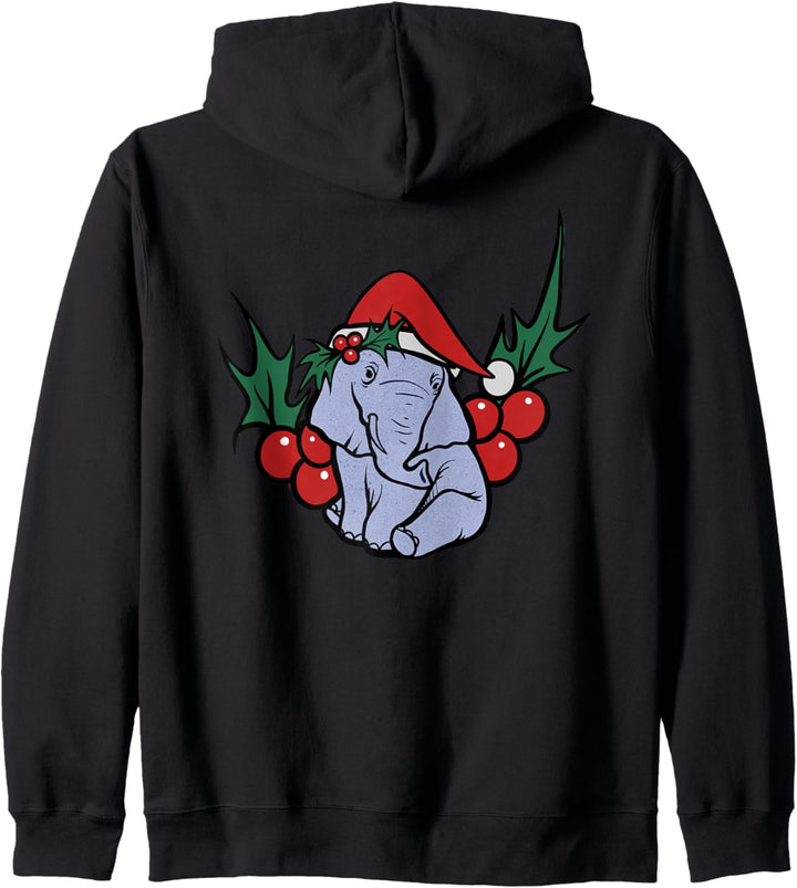 Merry Christmas Frohe Weihnachten Netter Weihnachtselefant Kapuzenjacke