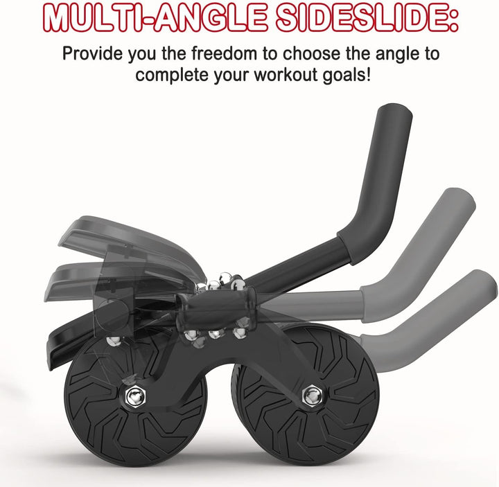 Cretee Ab Roller Rad für Bauch- und Rumpfkrafttraining, Ab Wheel Roller mit Knieschoner für Bauchmus