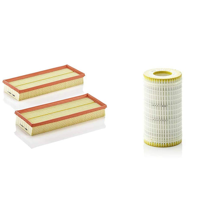 Original MANN-FILTER Luftffilter 2er Set C 3698/3-2 – Für PKW & Ölfilter HU 718/5 X – Ölfilter Satz