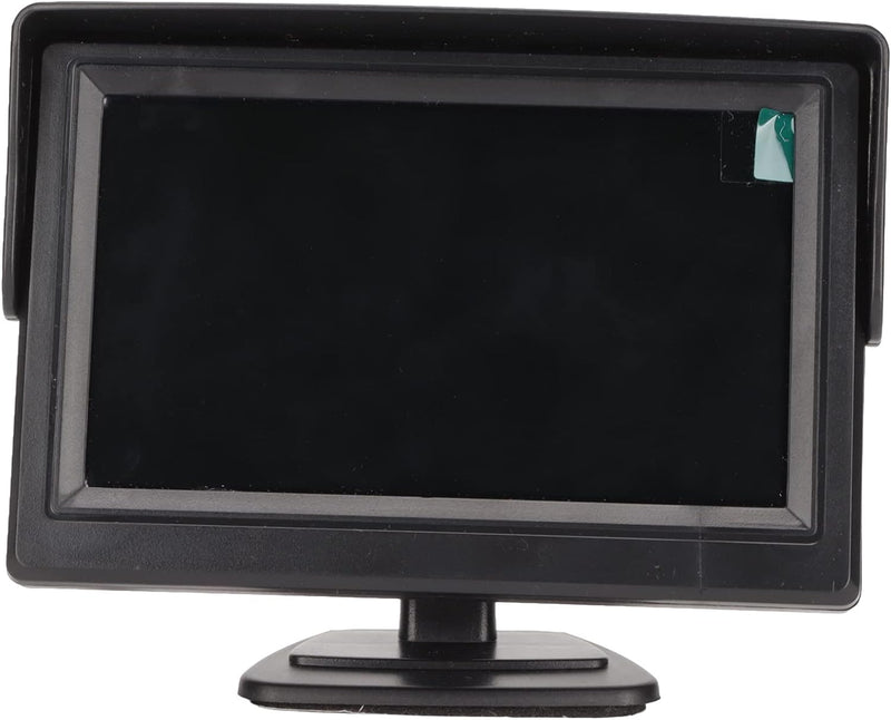 Goshyda 4,3-Zoll-Automonitor, Farb-LCD-Rückfahrmonitor mit Sonnenblende, Unterstützt Autokamera, DVD