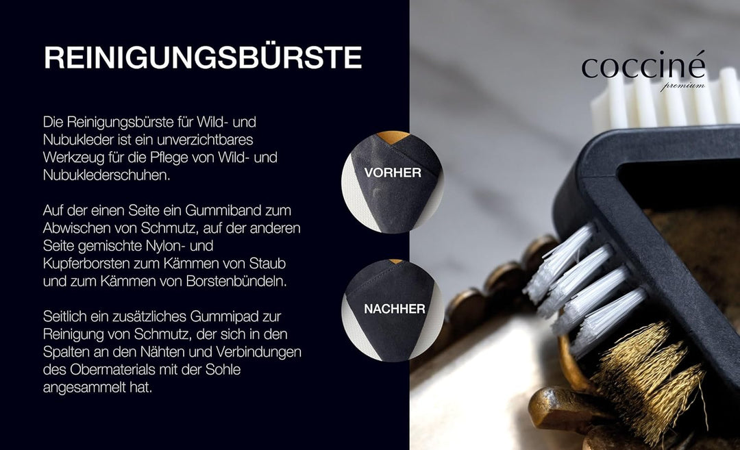 Coccine - 3-in-1 Set Imprägnierspray Schuhe + Pflege für Wildleder und Nubuk, Impregnierungsspray Su