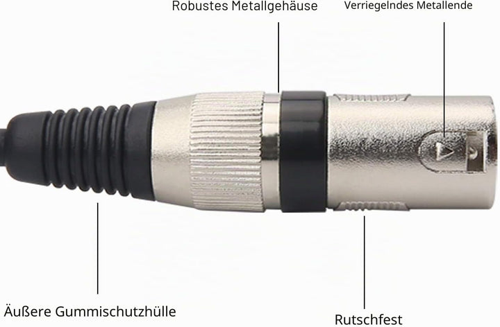 Tisino 3,5 mm auf XLR-Kabel, 3,5 mm auf Stereo-Breakout-Kabel mit zwei XLR-Steckern - 3m, 3M