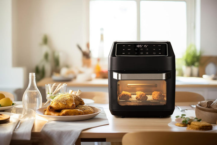 Heissluftfritteuse 12 Liter, Multifunktions Mini Backofen, 10 in 1 Heissluftfritteuse mit digitalen