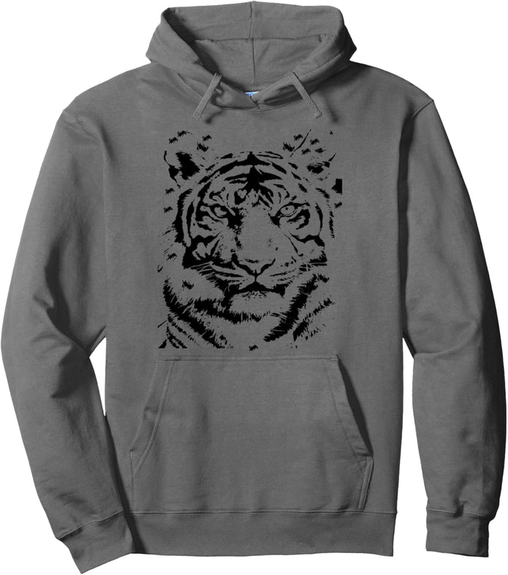 Tiger Vintage Grafik Pullover Hoodie