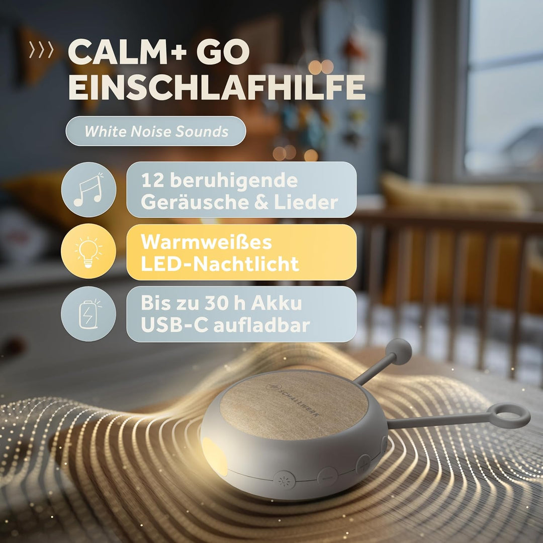 Schallwerk ® White Noise Machine Baby – Einschlafhilfe für Babys & Erwachsene mit weissem Rauschen,
