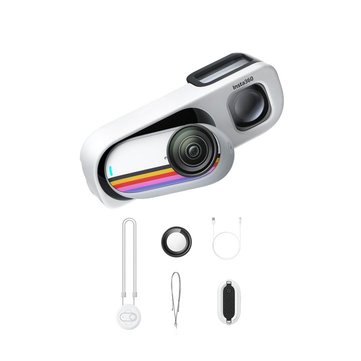 Insta360 GO 3S Retro-Bundle Sonderedition 64 GB Weiss–Kleine 4K Vlogging-Kamera, Freihand-POV-Kamera