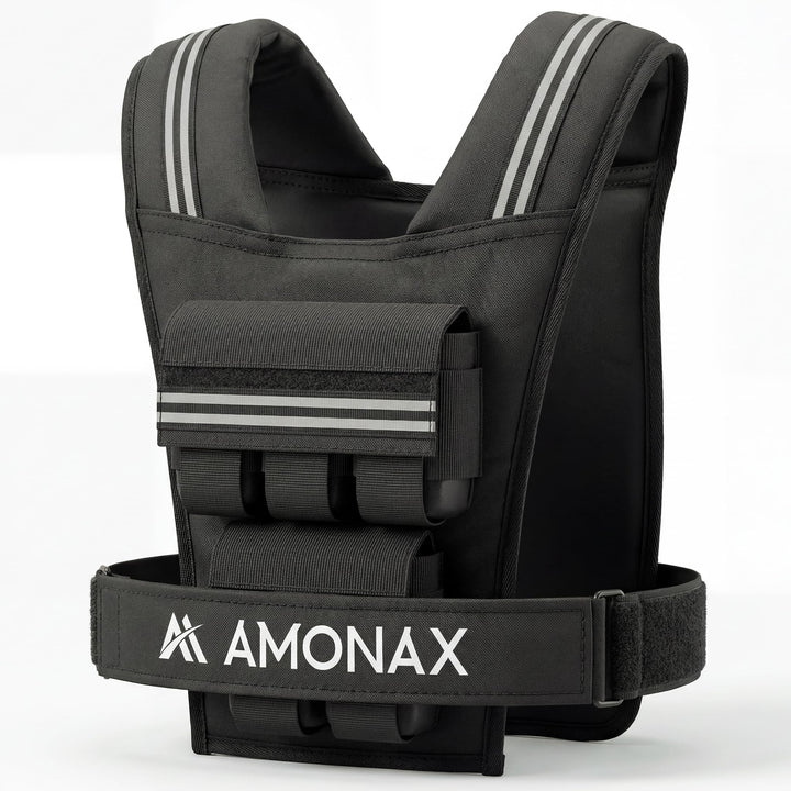 Amonax Gewichtsweste 10kg/20kg/30kg, Verstellbare Gewichtsweste für Herren und Damen, Weighted Vest