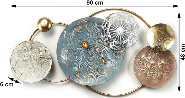 Kobolo Wanddeko Metallbild 3D - Pastell - aus Metall in Pastellfarben