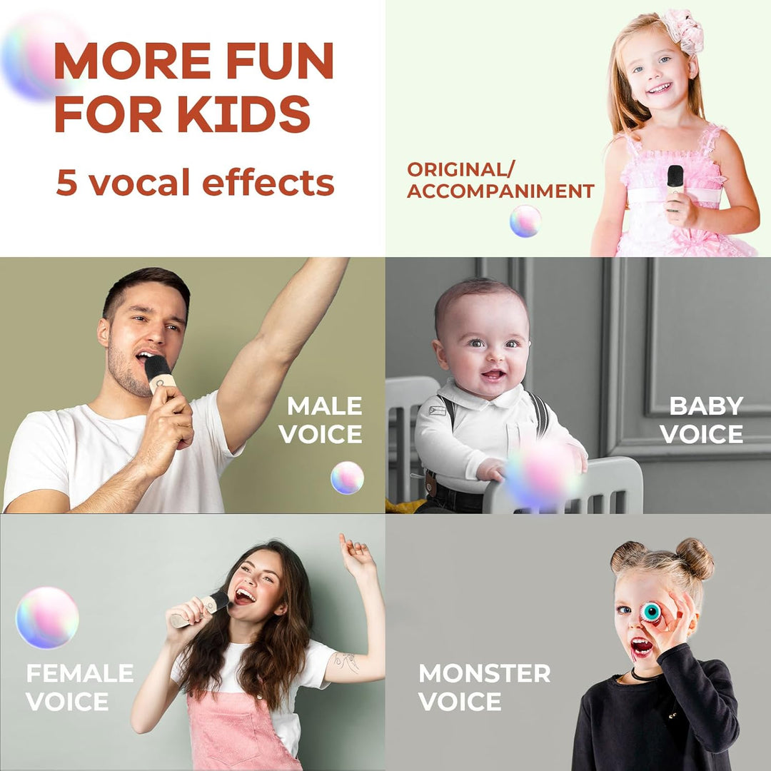 YLL Mini Kinder Karaoke Maschine mit 2 Mikrofon, Karaoke Geschenke für Mädchen Alter 3 4 5 6 7 8 9 1