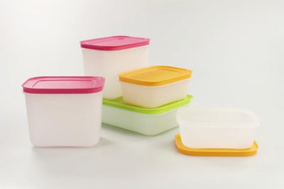 TUPPERWARE 1,1L (2) + 450ml (2) + 1,0 L Gefrier-Behälter Eiskristall 10103