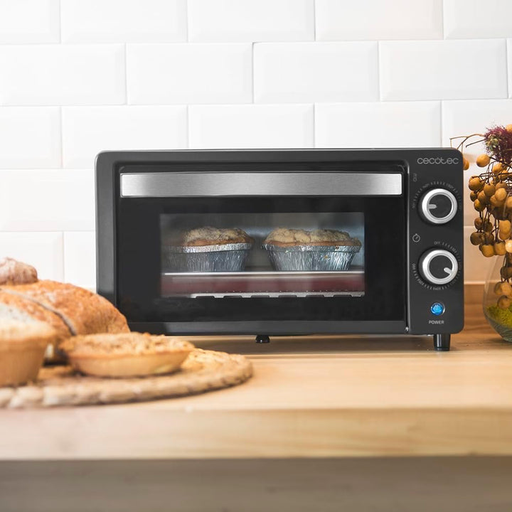 Cecotec Tischofen Bake&Toast 1090 Black, 10 L, 1000 W, 60-Minuten-Timer, Temperaturregelung bis zu 2