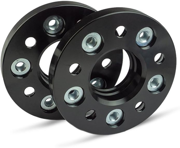 SCC Spurverbreiterung 13012BWS - Buchse schwarz eloxiert - LK: 130/5 NLB: 71,6 GEW: M14x1,5 - 20mm -