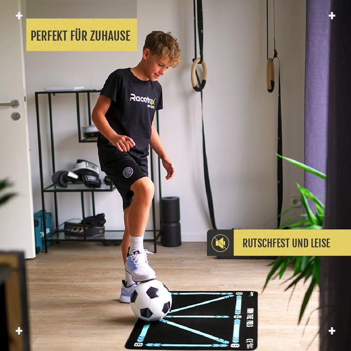 Fussballmatte Training Kinder 90x60 cm – Rutschfeste und Langlebige Fussballmatte – Die Kickmatte fü