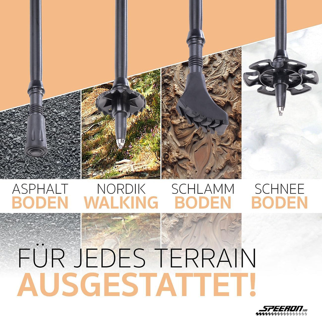 Speeron Trekkingstöcke: 1 Paar Teleskop-Wanderstöcke, Aluminium, Kork-Griff, höhenverstellbar (Gehst