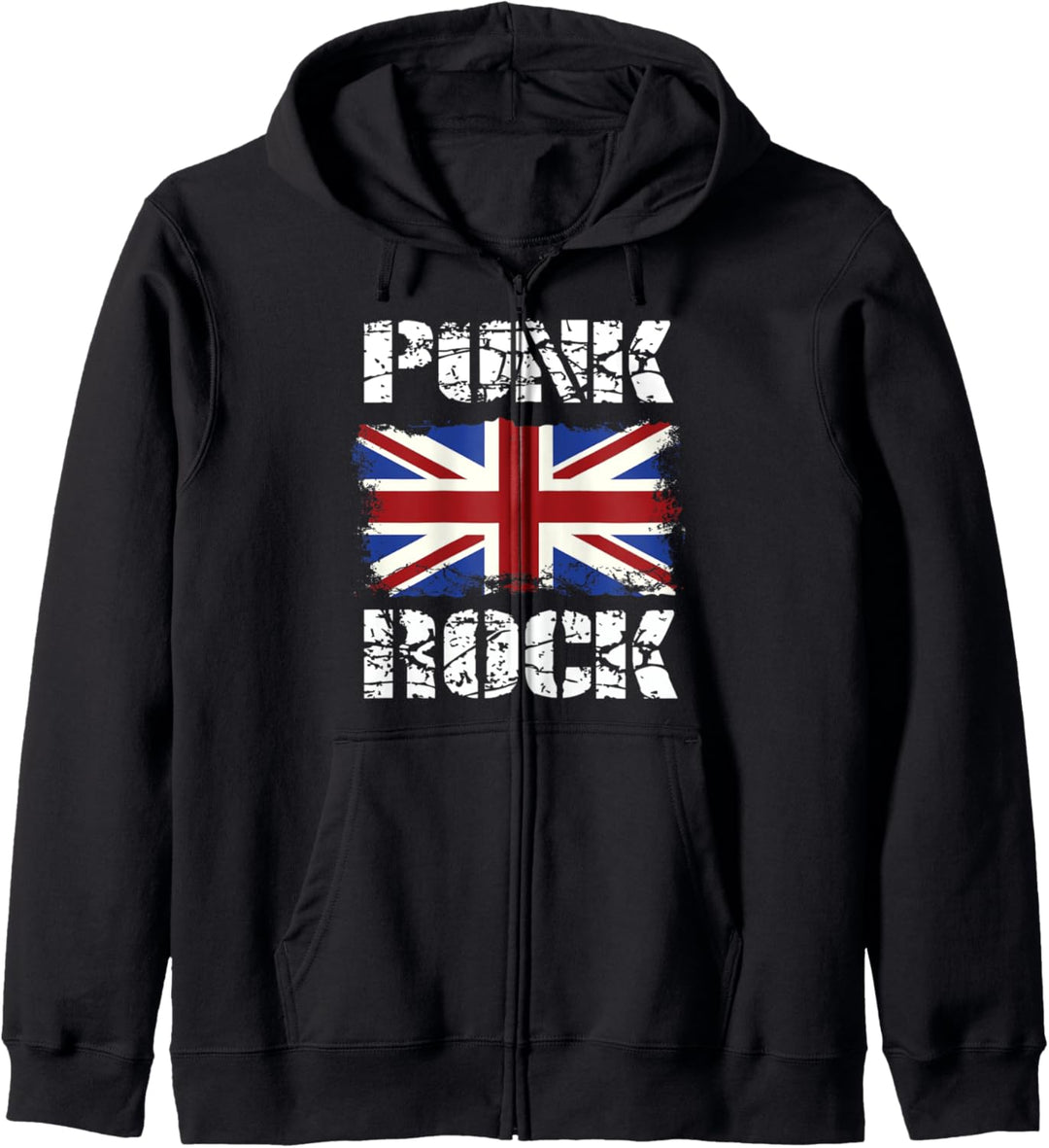 Punk Rock Vintage UK Flagge Konzert Musik British Kapuzenjacke