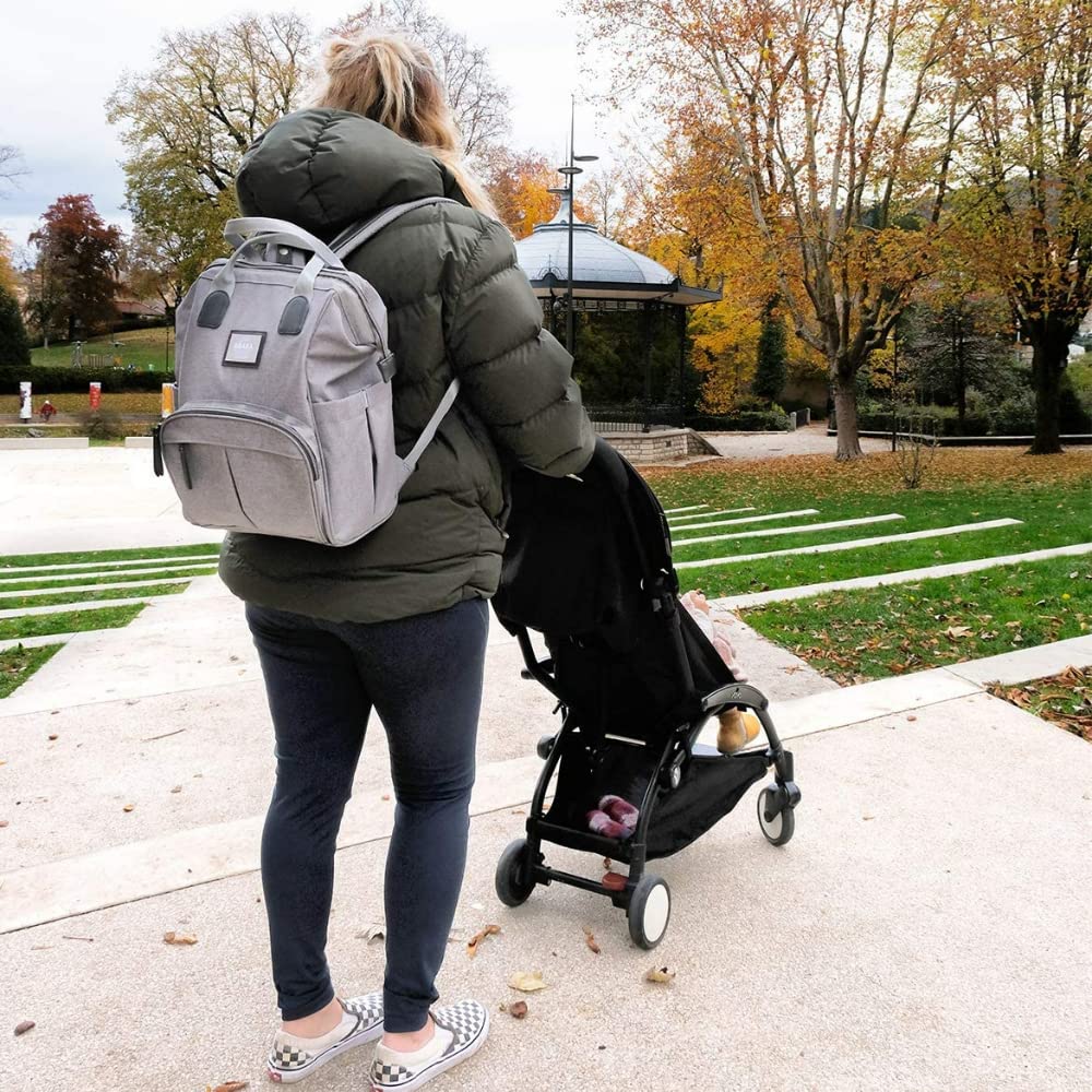 BÉABA - Wickelrucksack für Babys - Grosses Fassungsvermögen - Inklusive Wickelunterlage - Zahlreiche