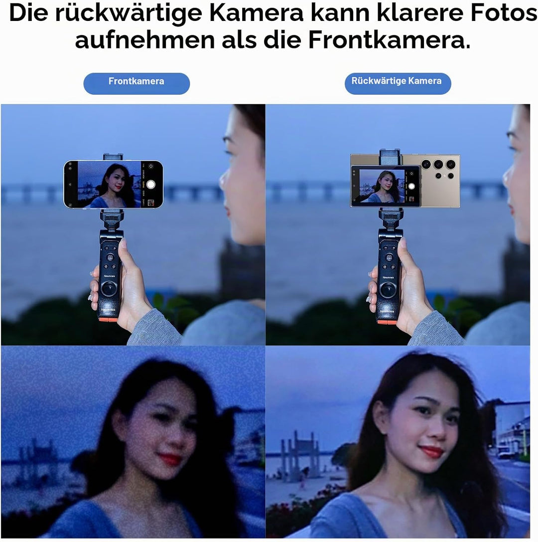 Newmowa Phone Vlog Selfie Monitor Bildschirm mit Magnetischer Telefonhalterung,Rückkamera Selfie für