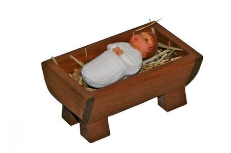 Christkind 2tlg (handgeschnitzte Krippenfigur)