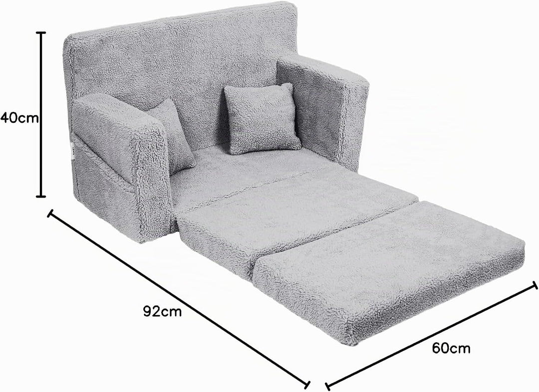 Flumi Personalisierte Kindercouch Kinder Sessel Sofa Schlafsofa jugendzimmer mit Gravur KINDERNAME S