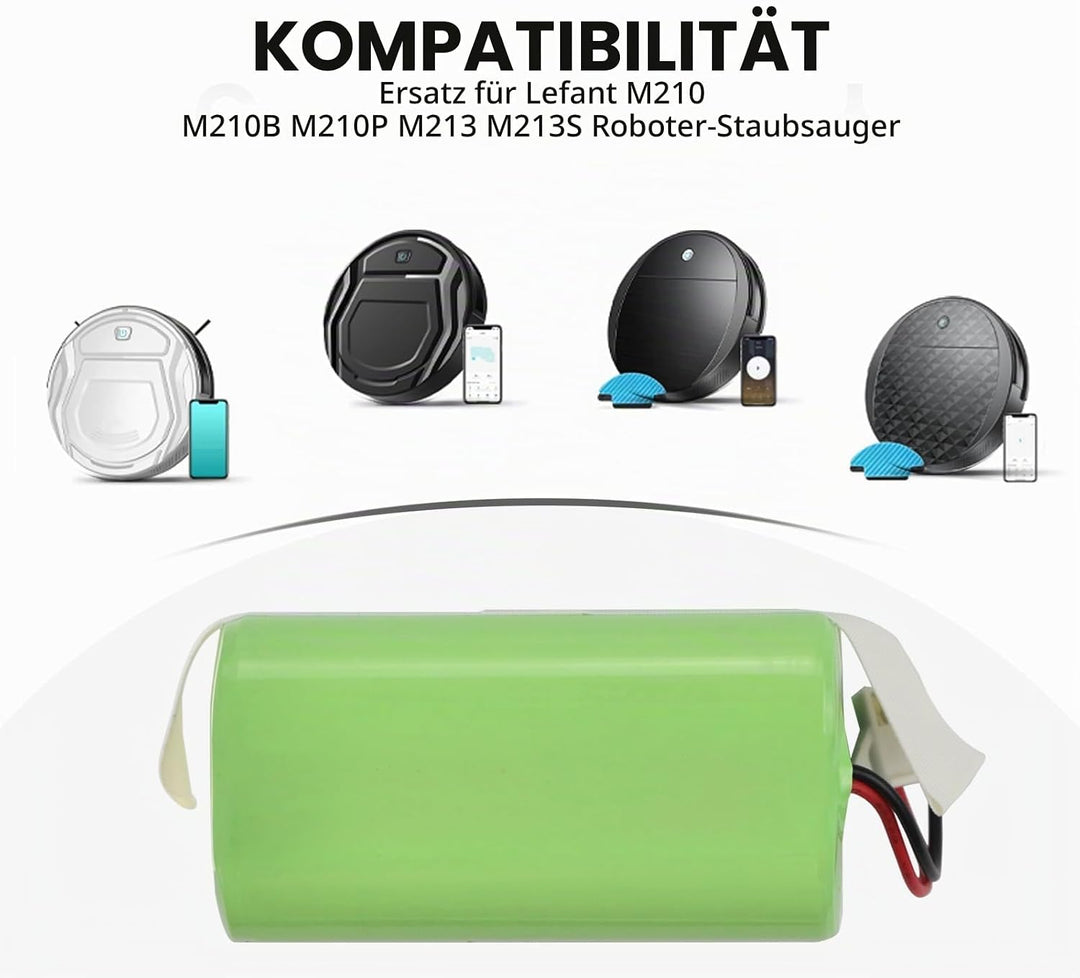 ANTIEE Ersatz Akku 14.4V 2600mAh für Lefant M210 M210B M210P M213 M213S Vacuum Roboter Staubsauger –