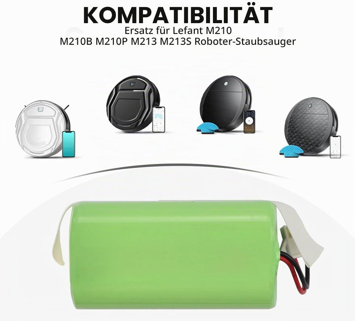 ANTIEE Ersatz Akku 14.4V 2600mAh für Lefant M210 M210B M210P M213 M213S Vacuum Roboter Staubsauger –
