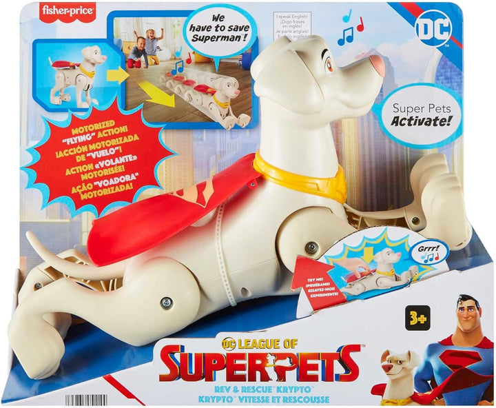 Fisher-Price DC Comics DC Super Pets HJF35 - Superspeed-Flug Krypto, 35,5 cm grosse Transformationsf