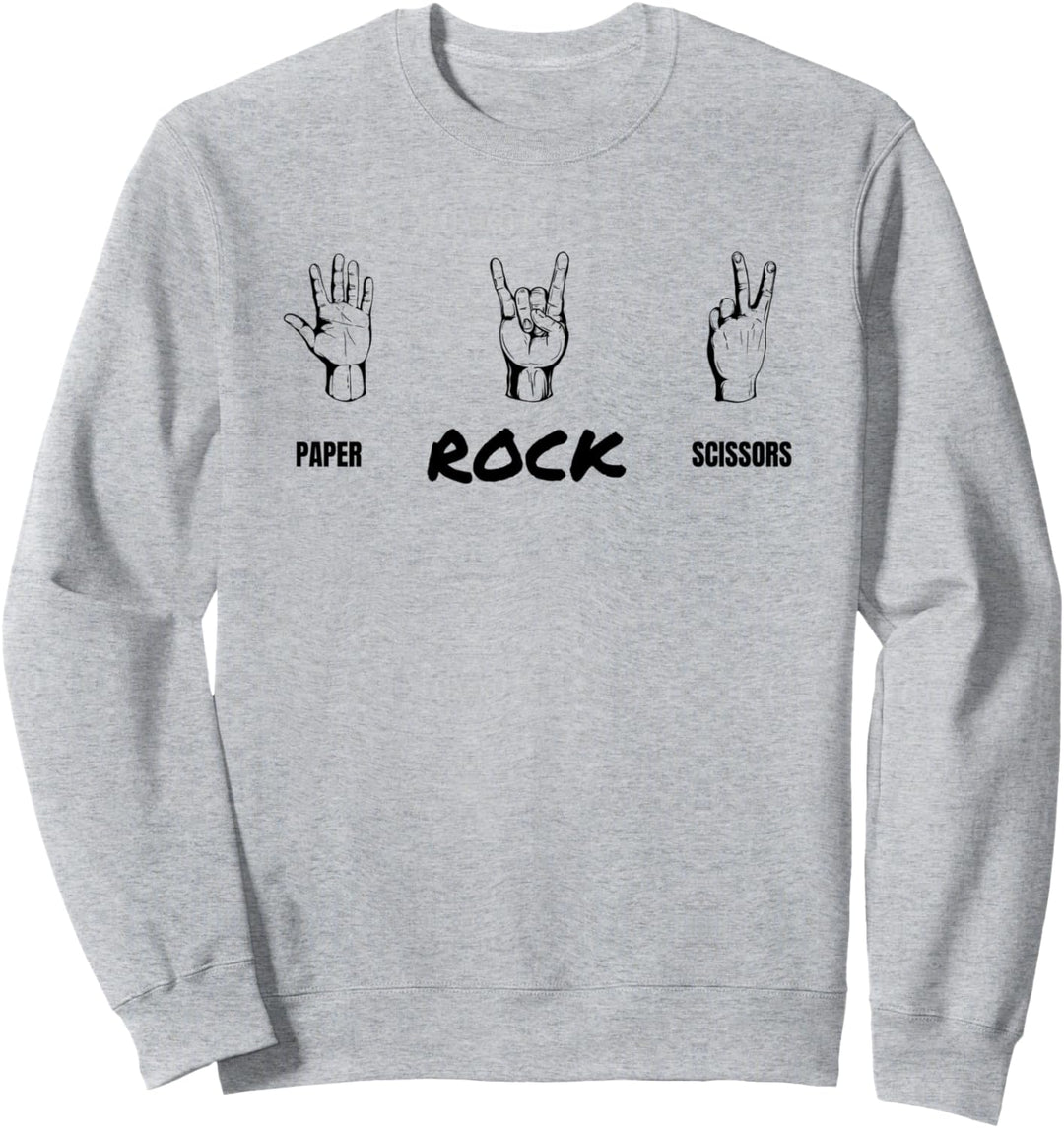 Paper Rock Scissors Metal Shirt lustiges Rock Musik Festival Sweatshirt