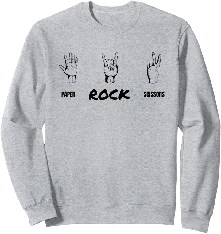 Paper Rock Scissors Metal Shirt lustiges Rock Musik Festival Sweatshirt