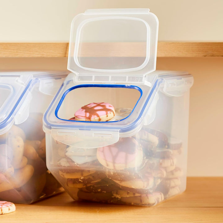 LocknLock PP Classic Küchen Caddy mit Klappdeckel | 5L | 25,7 x 15,7 x 19,1 cm | Vorratsdose Schüttd